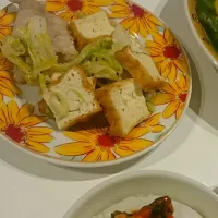 Snapdishの料理写真:豚肉と厚揚げの塩炒め🐽|Namiさん