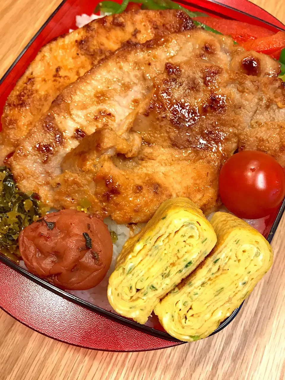 2018.3.18 高2男子 豚の味噌焼き弁当〜🍱
 #お弁当  #高2弁当  #豚味噌焼き|mari-pさん