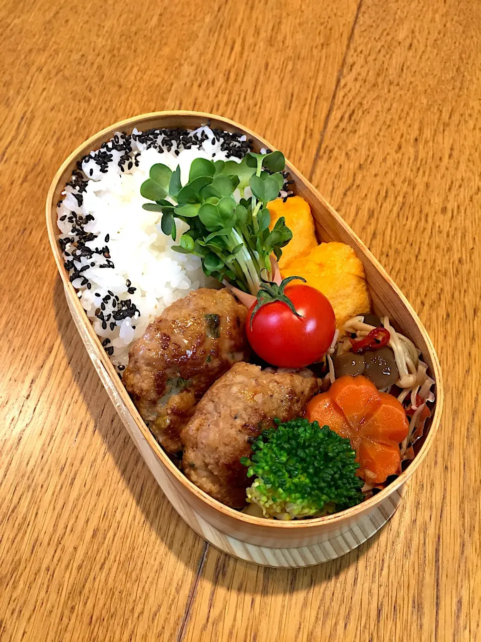 高校生息子の弁当  味噌マヨぽん酢つくね #わっぱ弁当|まつださんさん