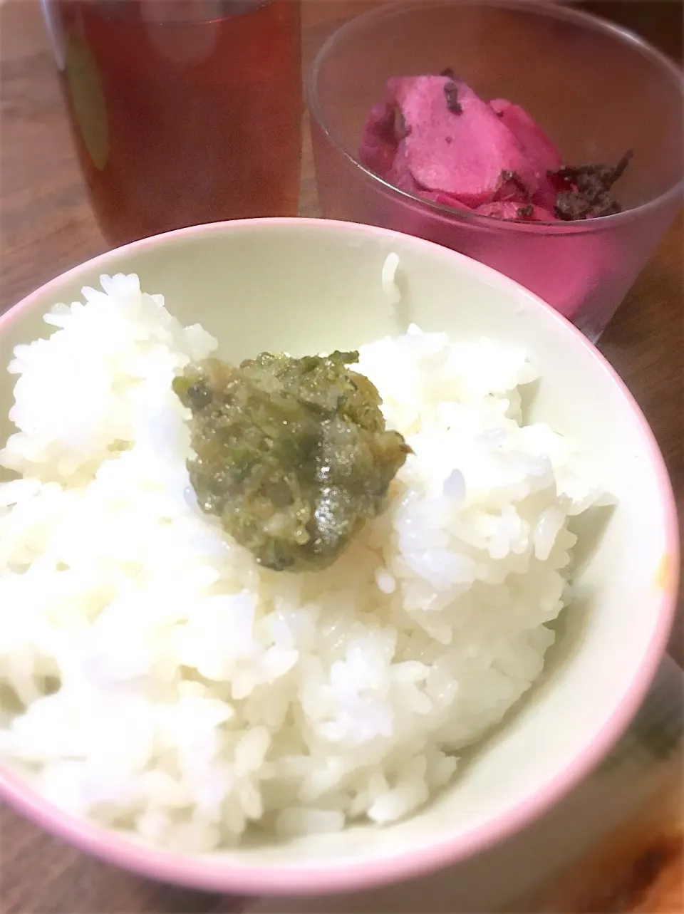 フキノトウ味噌を白ご飯でいただきます🎶|パオパオあつこさん