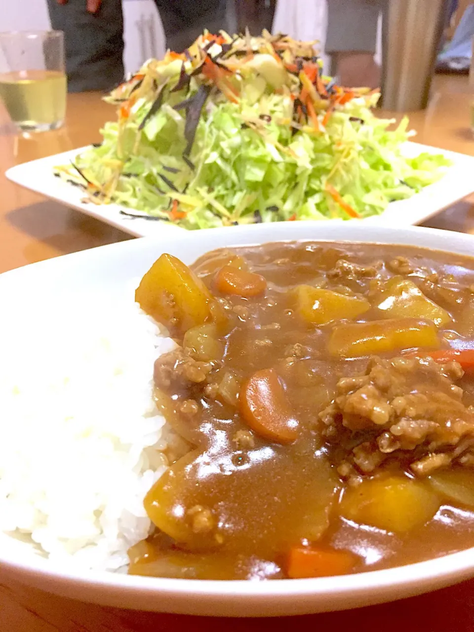 今日のカレーは合挽き肉˛˛ꉂ ೭(˵¯̴͒ꇴ¯̴͒˵)౨”|ふみぃさん