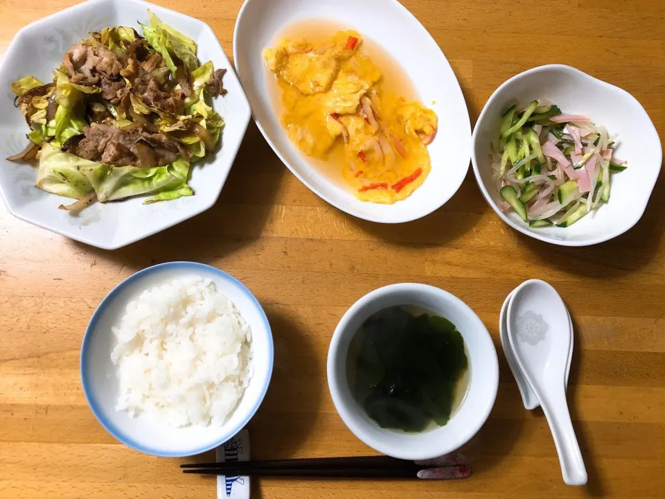 Snapdishの料理写真:晩ご飯🎵回鍋肉🎵|kiyominさん