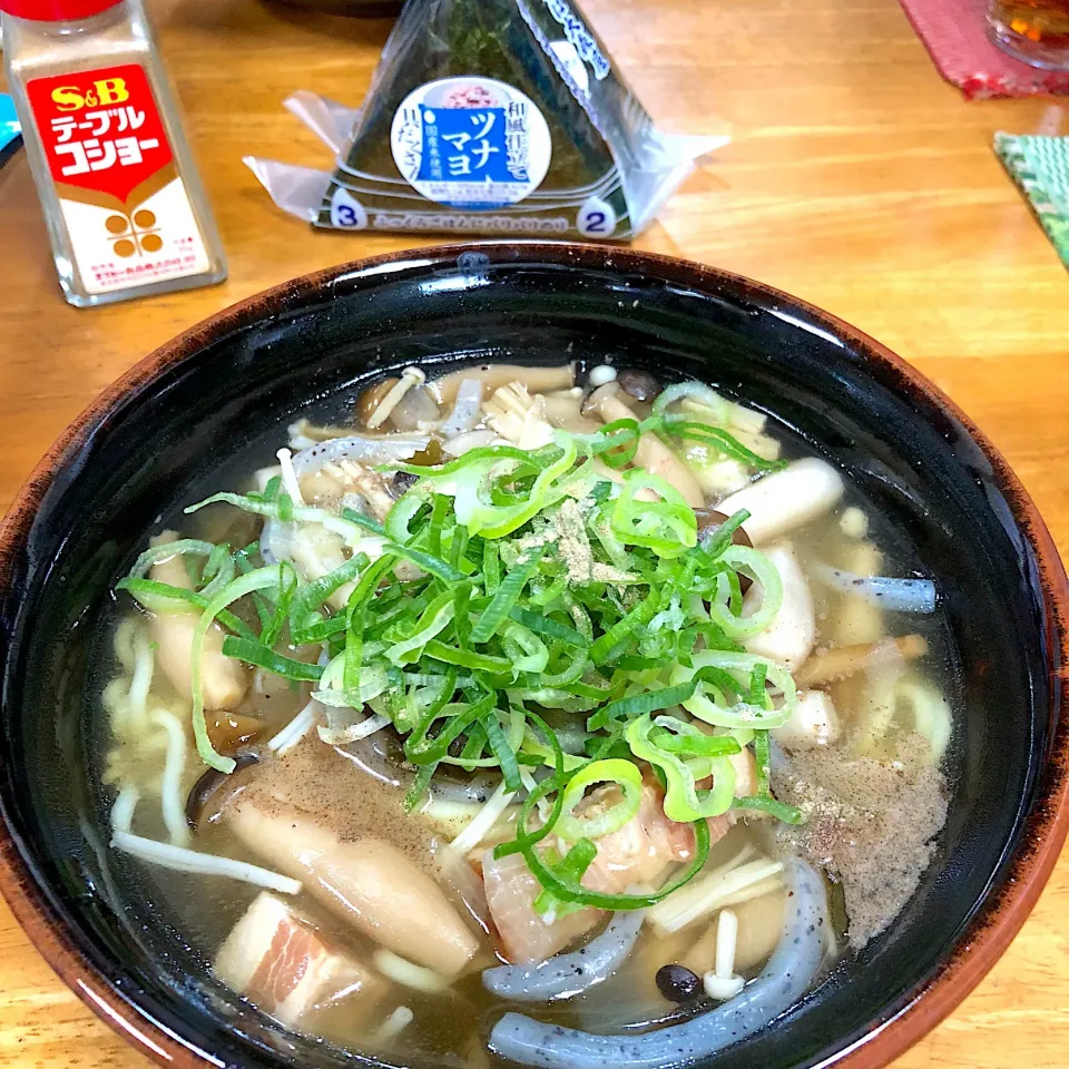 玉ねぎスープに麺を入れてラーメンにしました*\(^o^)/*|すかラインさん