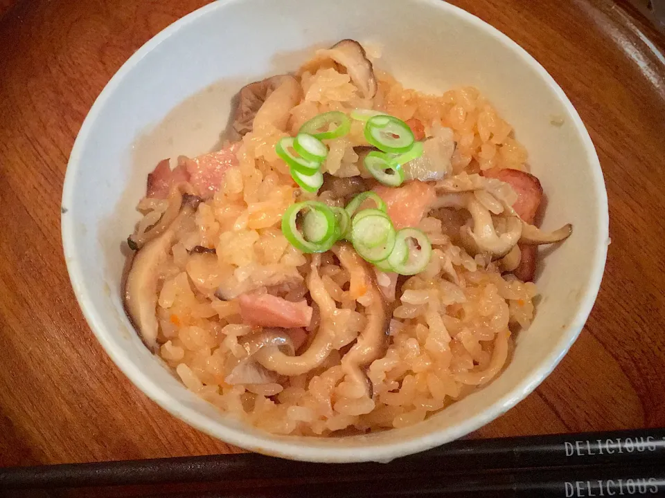 中華おこわ (焼豚ときのこがたっぷり) 待ちきれず炊き上げちゃいました🤤|yumyum😋さん