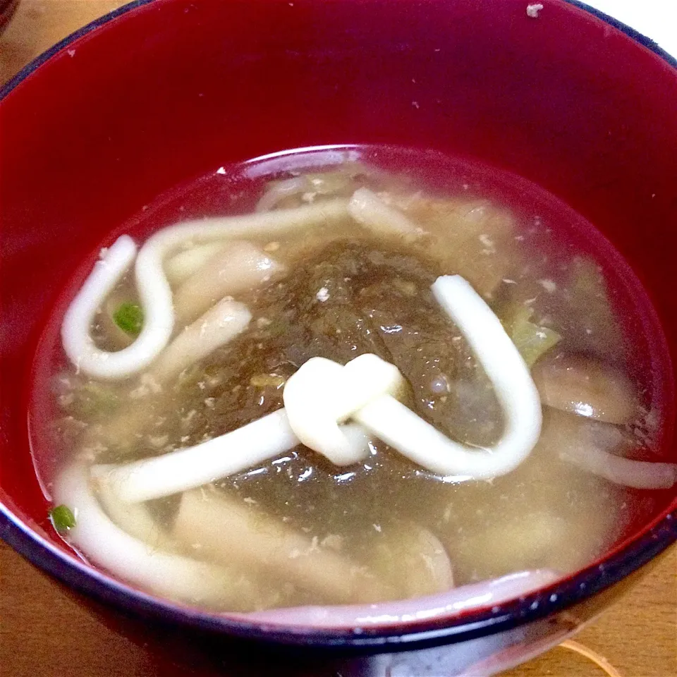 野菜鍋🍀〆のうどんが✨✨縁起が良い事あるねかな😌😌😌❤️|まいりさん