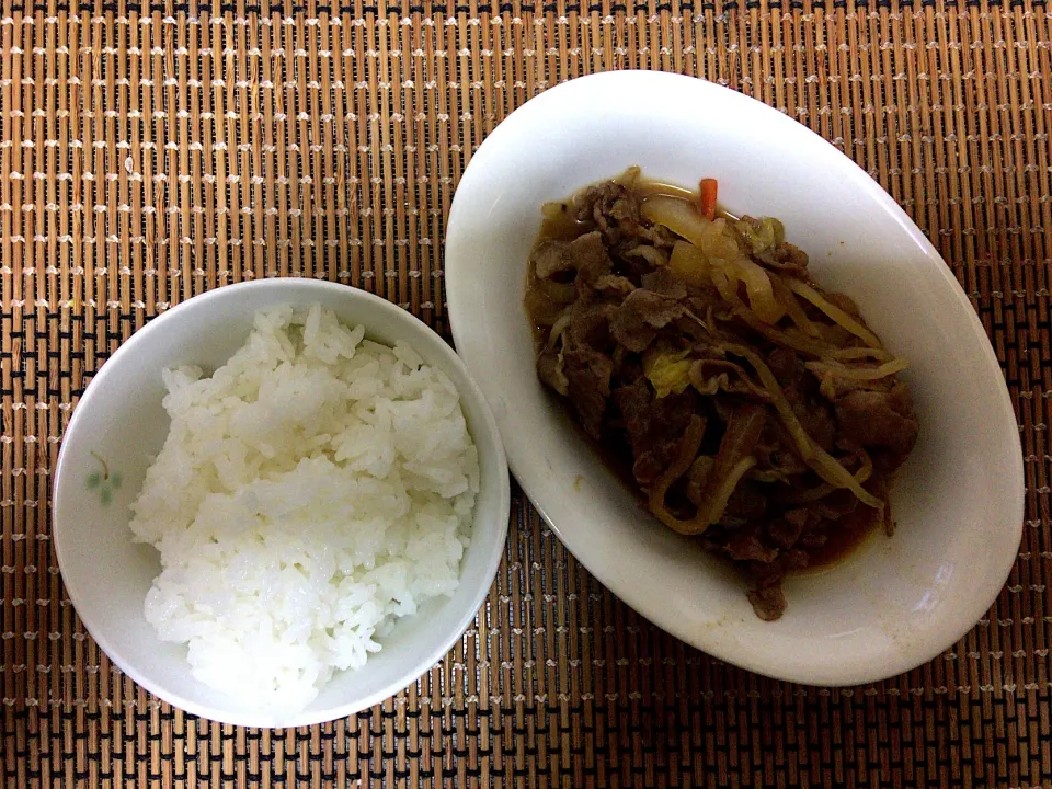 豚肉野菜炒めご飯|ばーさんさん