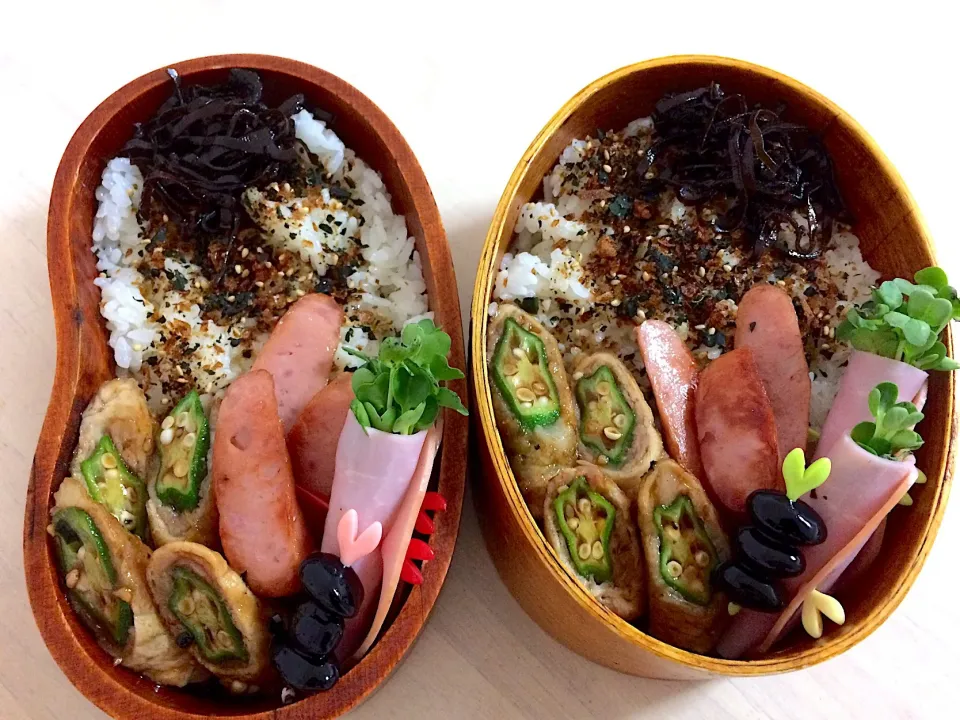 今日の男子弁当 2018年3/23 オクラ肉巻き弁当🍱|Booパパさん