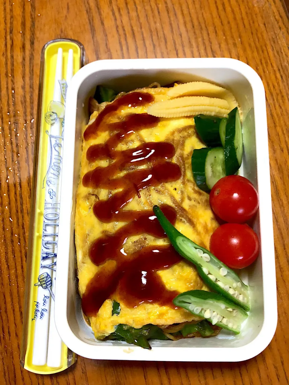 3月24日 オムソバ弁当🍱|かよっぺさん