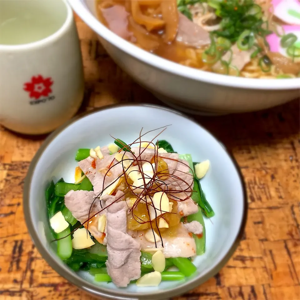 にょんにいさんの料理 韓国風小松菜と豚肉の冷しゃぶサラダ|にょんにいさん