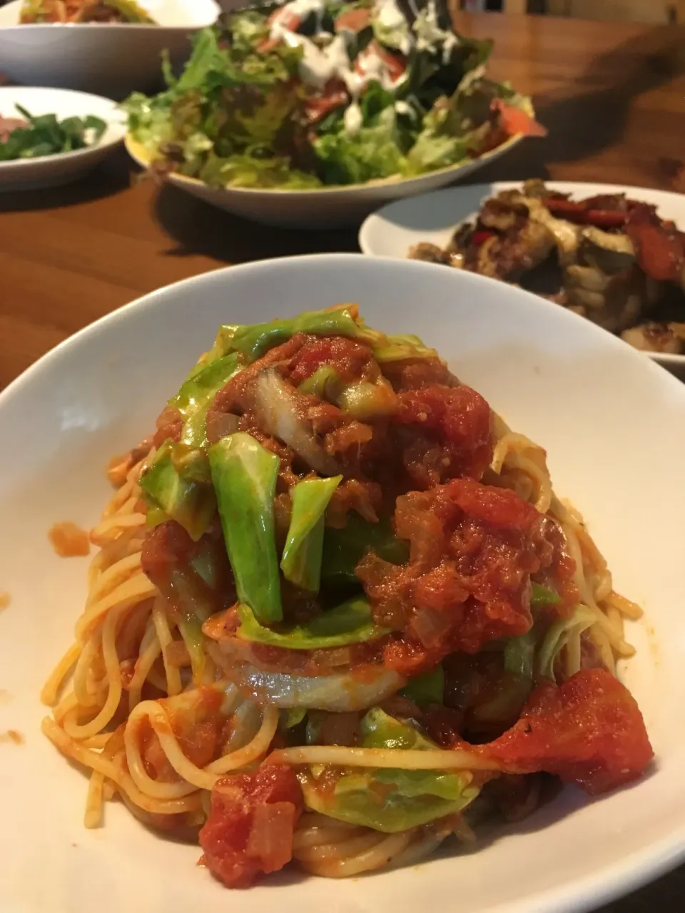 3/24の晩飯 トマトパスタ|yoneさん