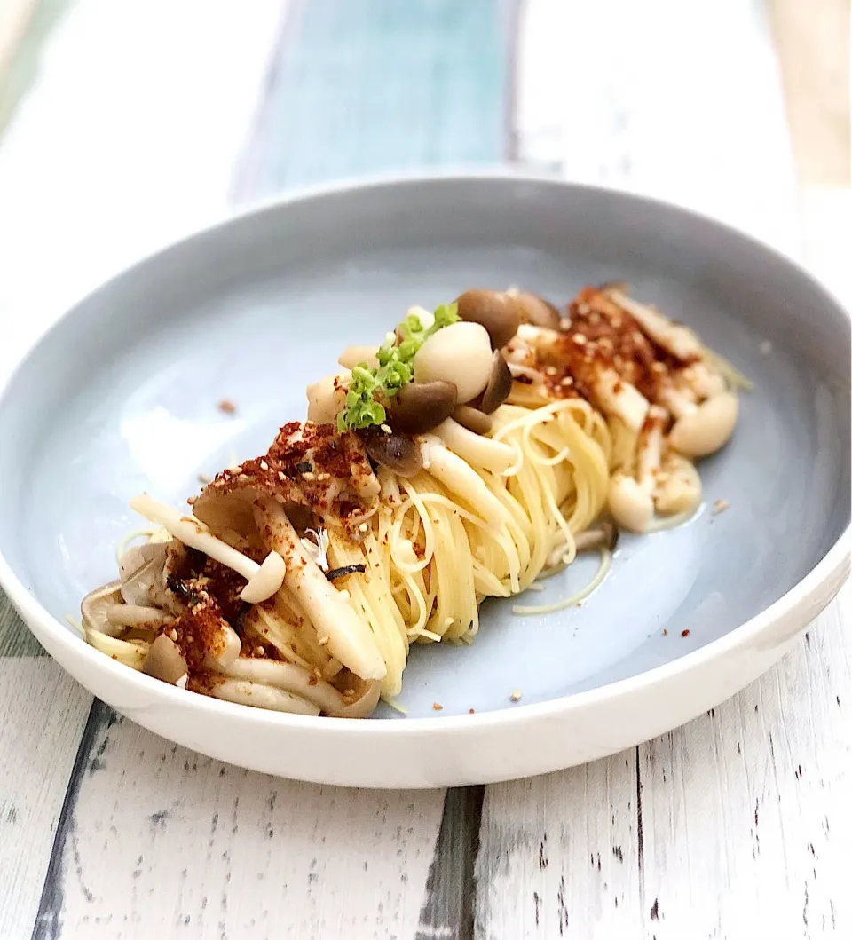 Brown butter miso capellini, shimeji mushrooms|12Dragonさん