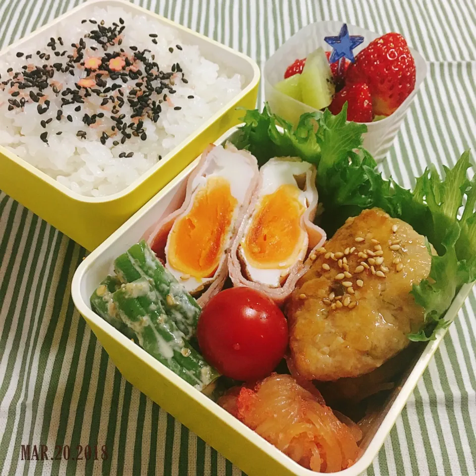 はんぺんつくね #弁当  #お弁当記録  #お弁当 #つくね #はんぺんアレンジ #はんぺん  #とりむね肉|momo31omomさん