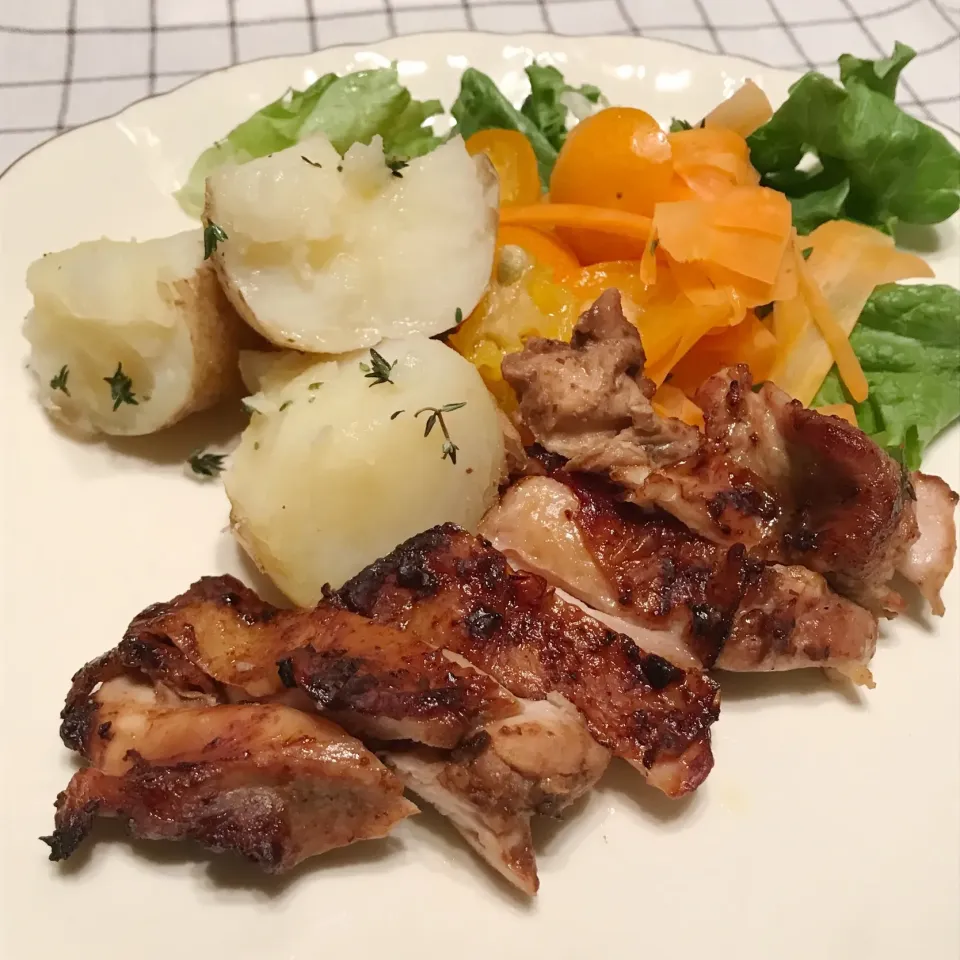 やまださんの料理 鶏モモ肉の桜粕漬け|麻紀子さん