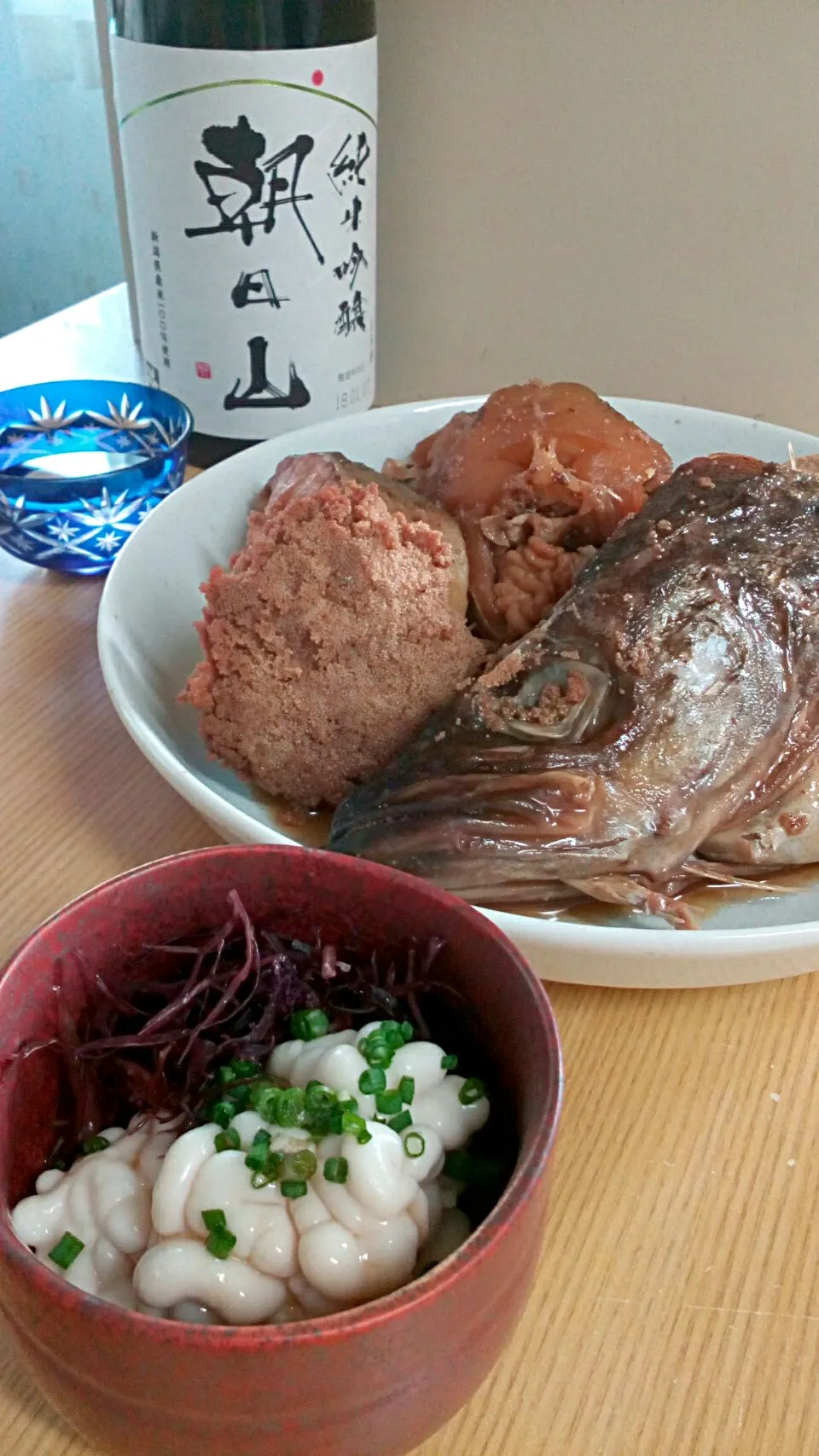 ☆白子ポン酢　布海苔添え
☆鱈の煮付け
☆朝日山🍶

最高でした😆✨|アイさん