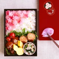 桜満開弁当です🌸