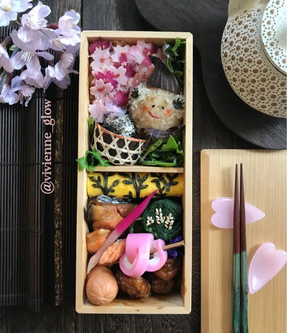 Snapdishの料理写真:はなさかじいさん弁当|vivienne_glowさん