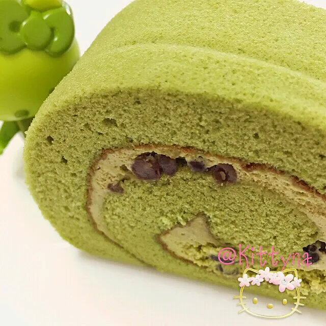 Redbean Matcha rolls 💚|🎀Kittyna🌸さん