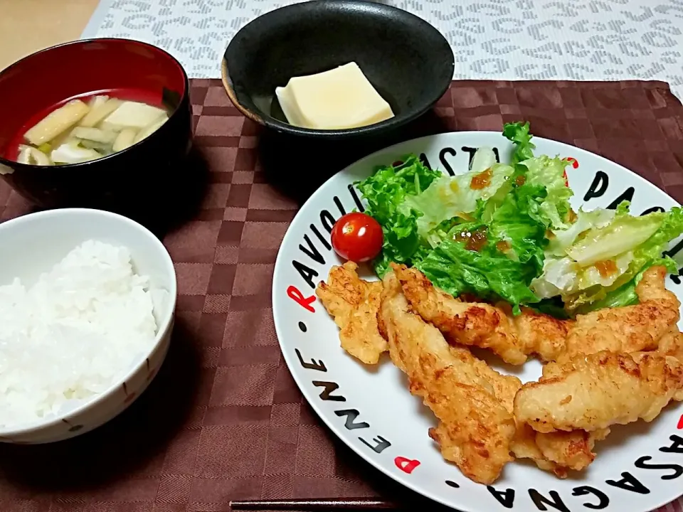 ササミスティック
卵豆腐
お味噌汁|かなりんさん