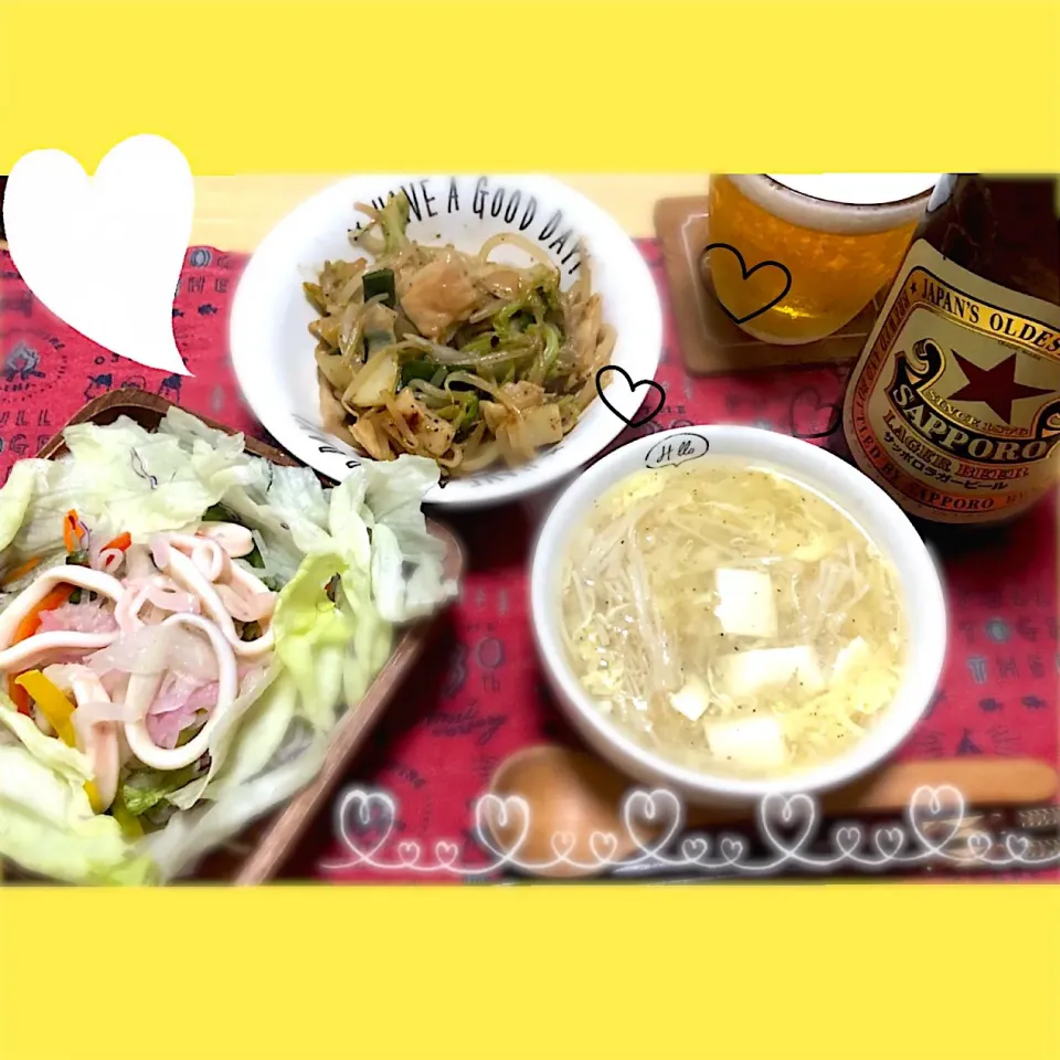 Snapdishの料理写真:３／２７ ｔｕｅ
晩ごはん🍴＊○°|rinaronarさん