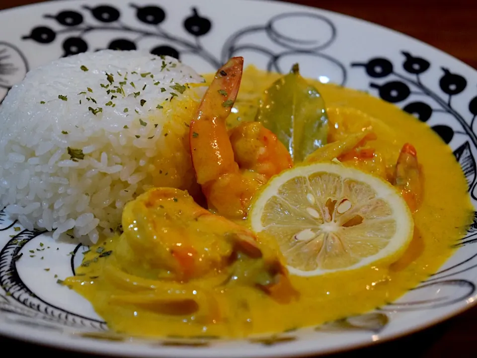 海老のレモンクリームカレー🍋|あいこ ⁎ˇ◡ˇ⁎さん