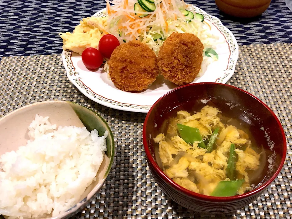 カニクリームコロッケ定食|amiさん