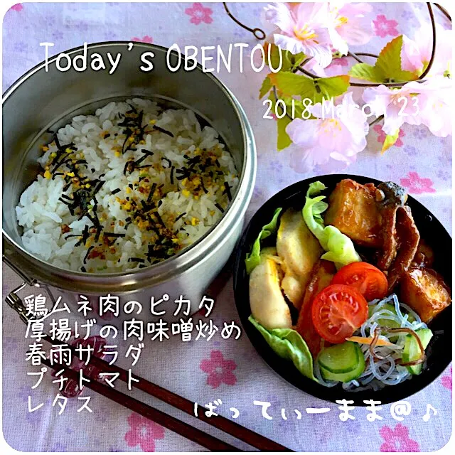 鶏ムネ肉のピカタ弁当～♡  #ばってぃーまま＠♪の節約しても美味しいお弁当|ばってぃーまま＠♪さん