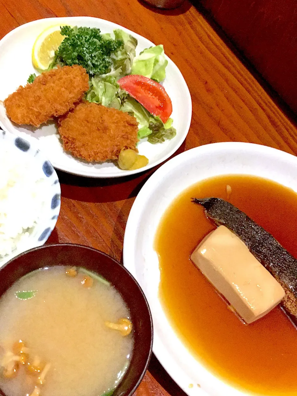 カレイの煮付けとヒレカツ定食|MIEKO 沼澤三永子さん