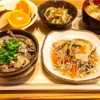 Snapdishの料理写真:たらの野菜あんかけ定食|大盛りご飯さん