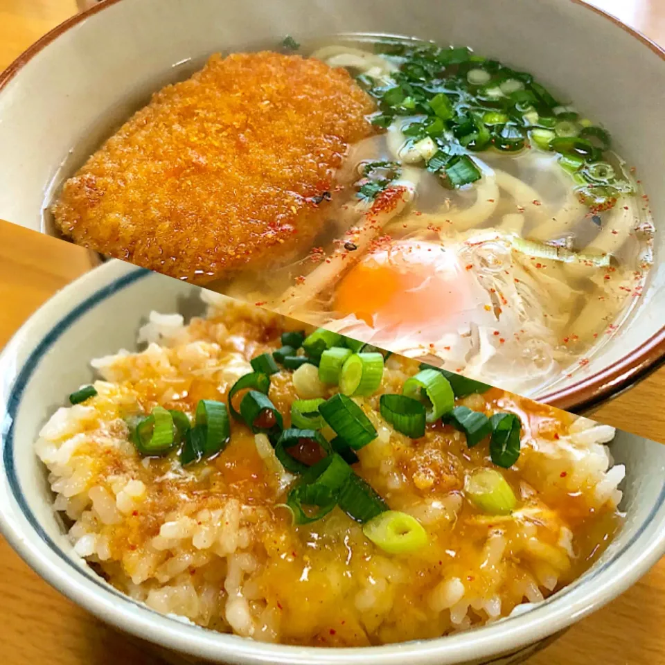 Snapdishの料理写真:月見そば（うどん）本当の通の食べ方TKG by ガク魁‼︎男飯|ガク魁‼︎男飯さん