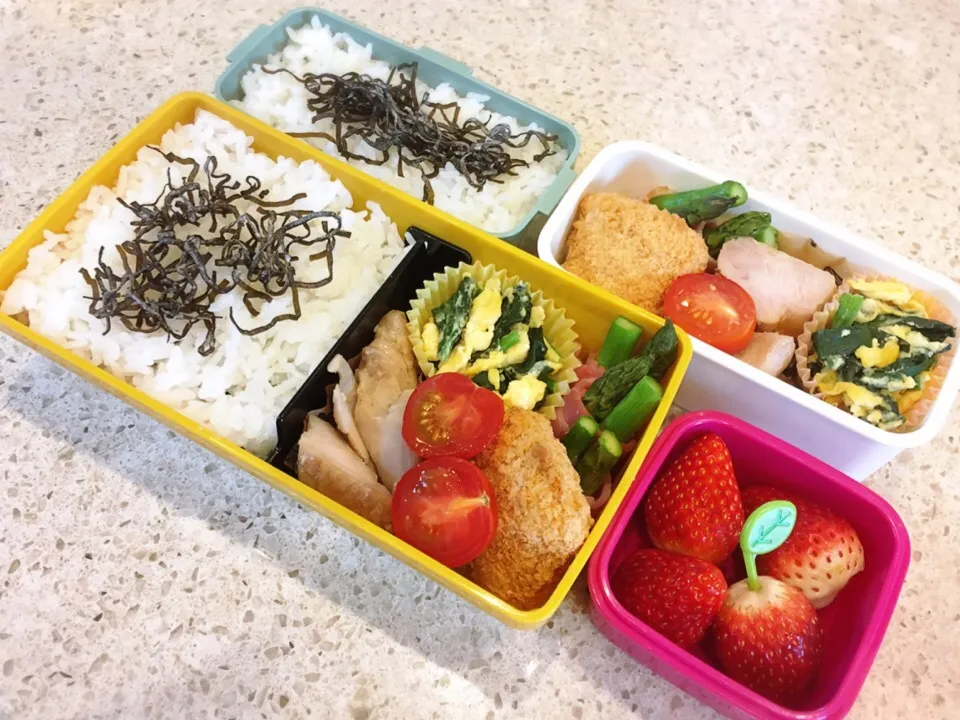 Snapdishの料理写真:3/29 パパ弁♪とＪＣ弁当♡|ikukoさん