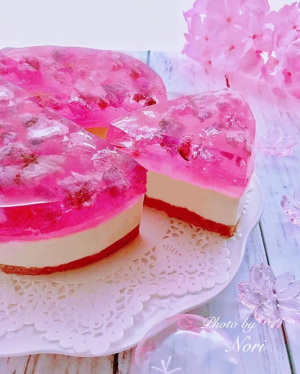 Snapdishの料理写真:桜レアチーズケーキ🌸|Nori.er3425さん