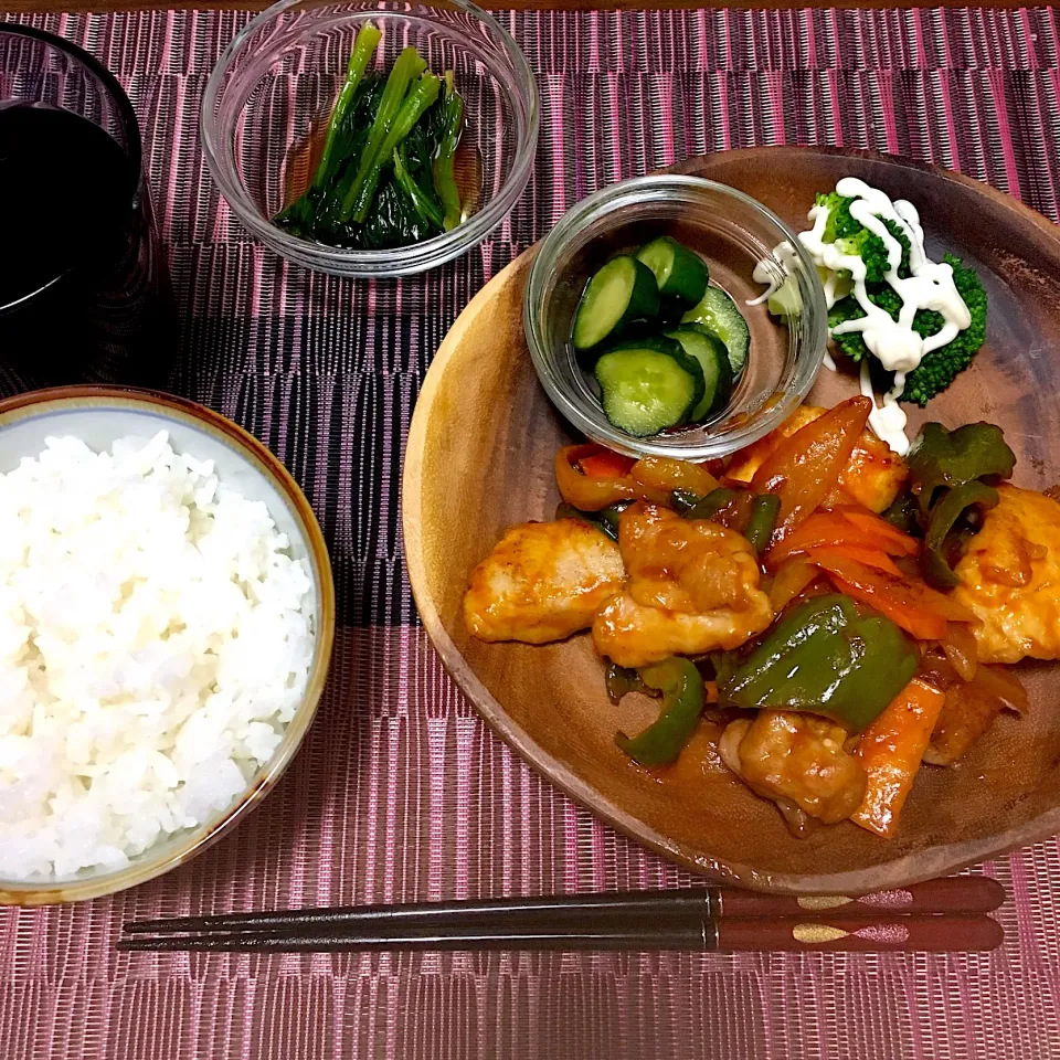 鶏肉と野菜のケチャップ炒め|たまさん