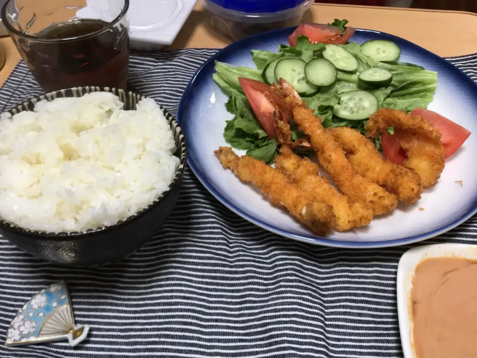 海老フライ定食|はやとさん