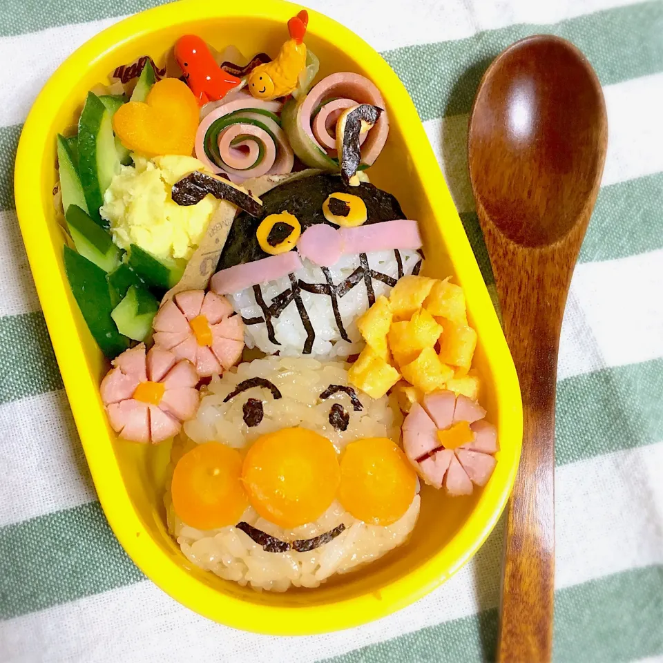 アンパン弁当 #キャラ弁  #アンパンマン弁当 #バイキンマン|おさつさん