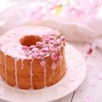 🌸桜のシフォンケーキ🌸別アングル