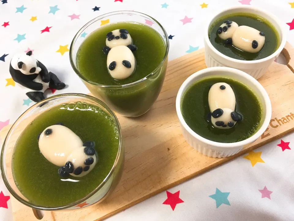 ゴロゴロパンダの白玉抹茶ゼリー🐼|ニコニコハッピーフードさん