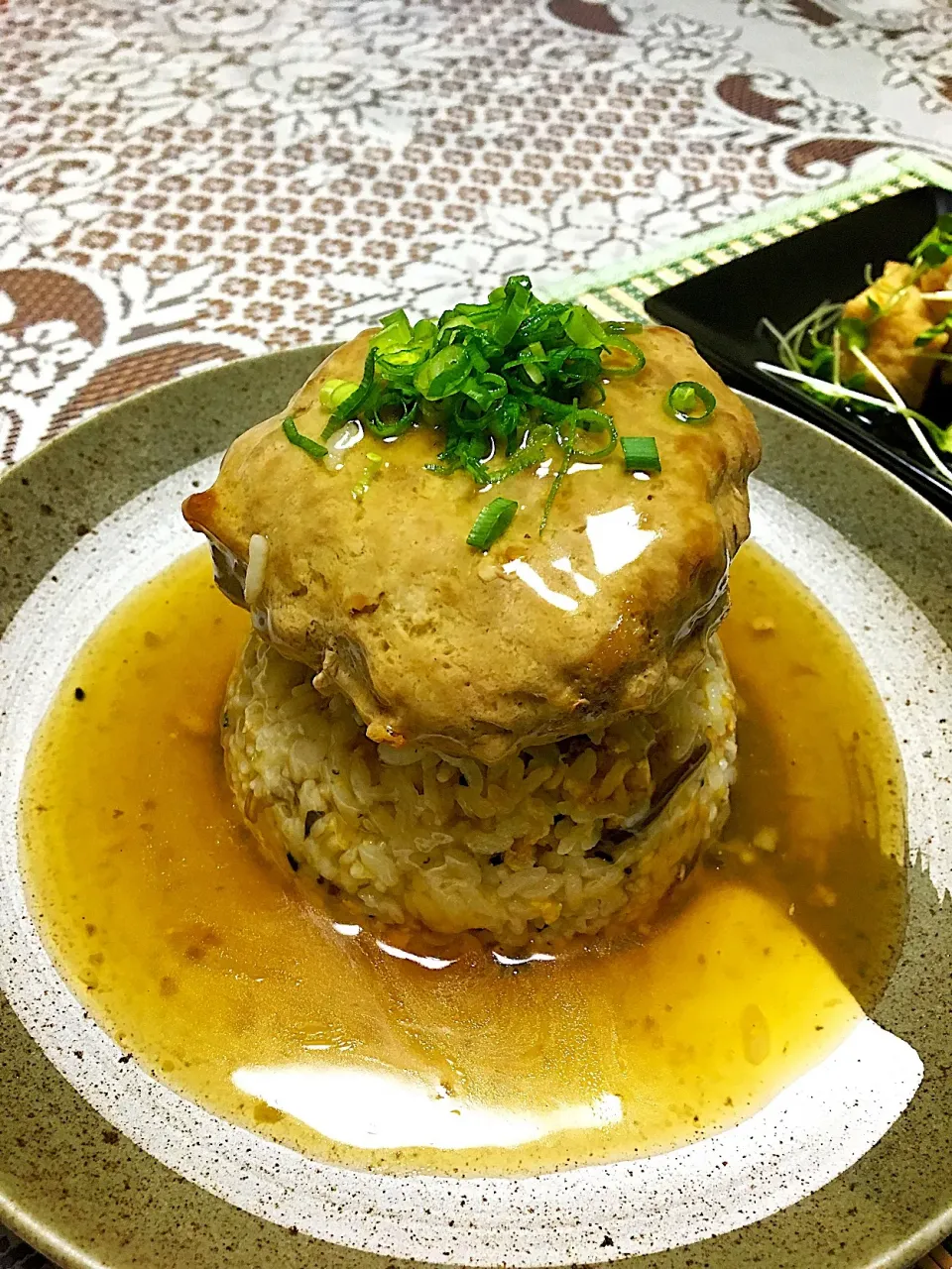 和風ハンバーグ焼き飯|ヨシヨシさん