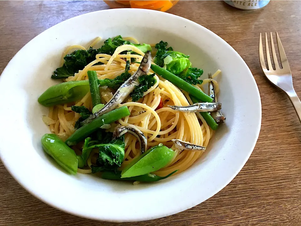 きびなごとプチベールのパスタ|ボンジュール！さん