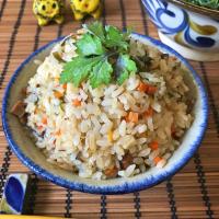 フーチバーじゅーしー（沖縄の炊き込みご飯） #よもぎ