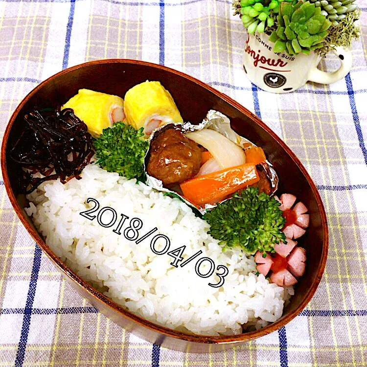 2018/04/03❤︎今日のお弁当🍱|makkkkkoさん