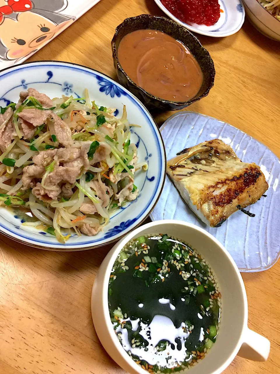 今日は冷しゃぶと♪わかめスープ|ゆずあんずさん