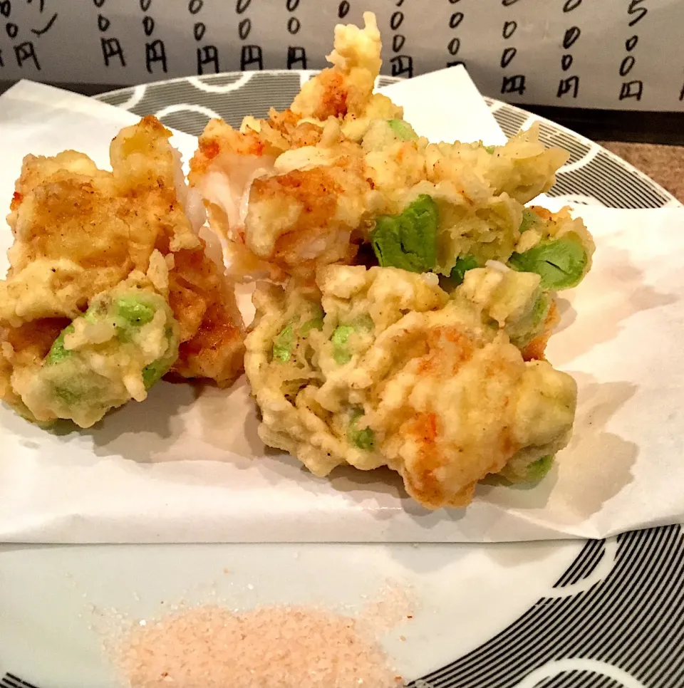空豆と小エビのかき揚げ
#とみおか|mottoさん