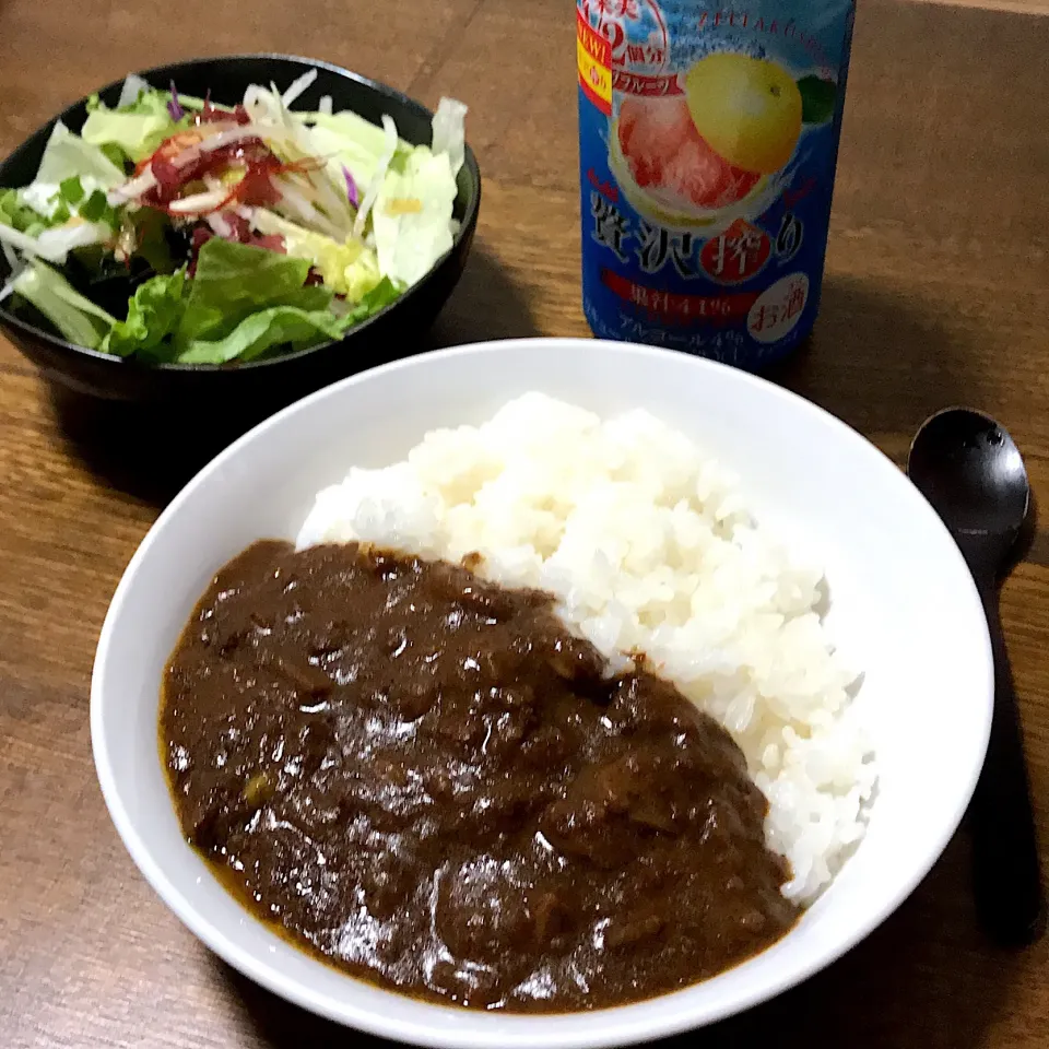 #カレー 
 #チョレギサラダ|まきさん