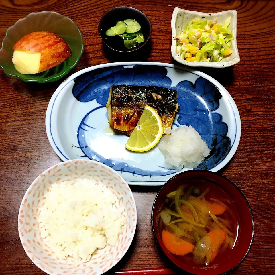 塩サバ定食🍳|めいこさん