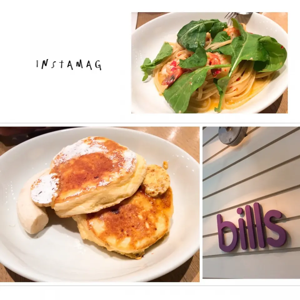 たまにはオシャレに😂
Billsさんでパスタ&リコッタパンケーキ🥞😋|アライさんさん