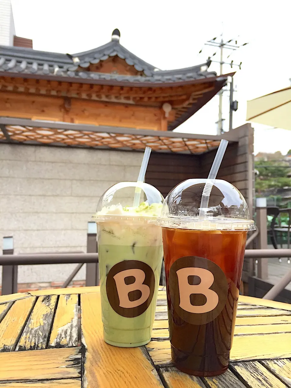 Ice greentea latte & Ice americano 🍵✨☕️ @三清洞 北村韓屋村✨🇰🇷|K.Sさん