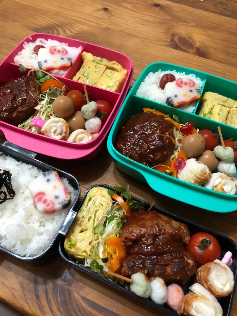 Snapdishの料理写真:がっつりハンバーグ弁当|Lindaさん