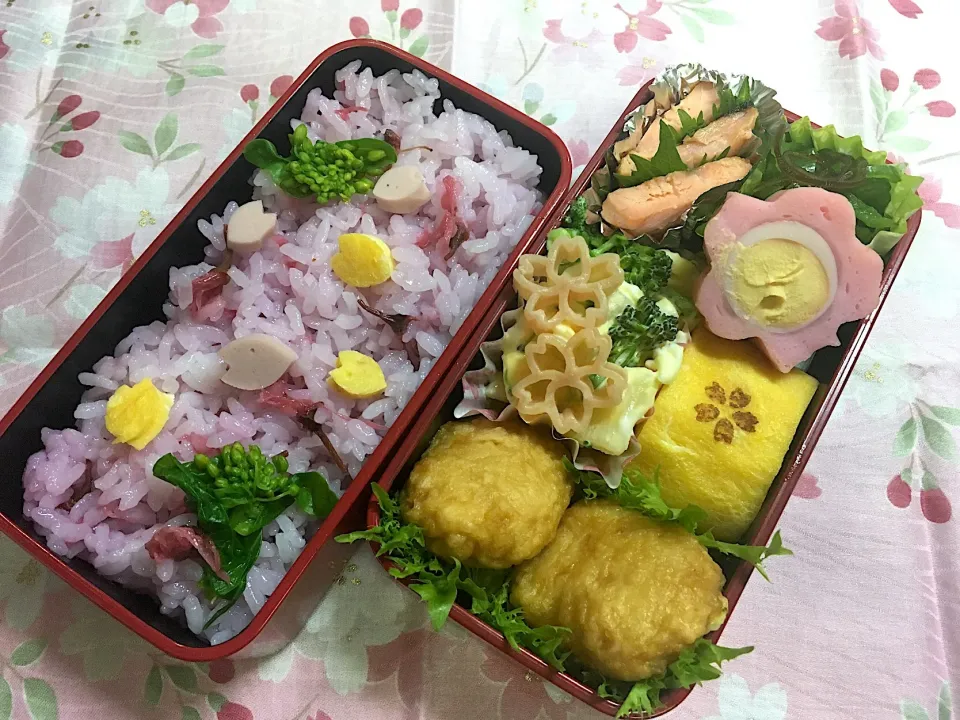 4月6日 名残の桜🌸弁当|sakuramochiさん