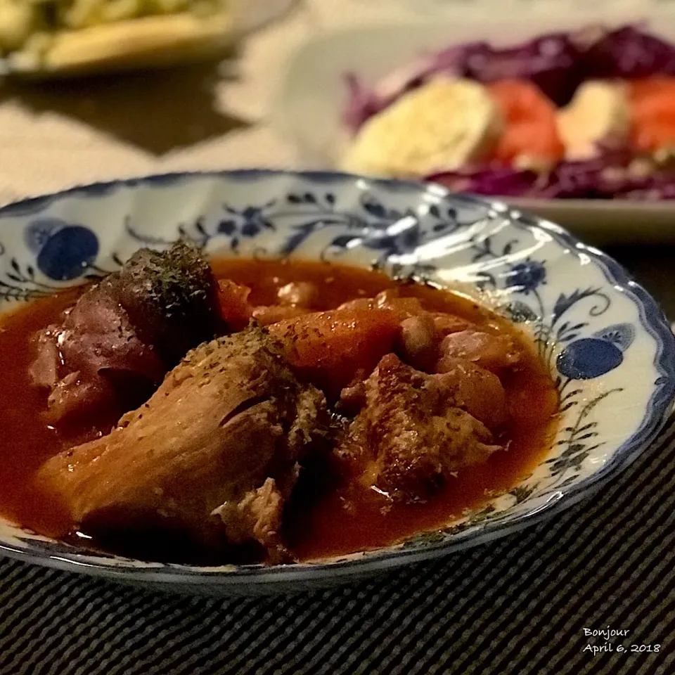 鶏と香味野菜、根菜のトマト煮🍅🥔🥣|yasuko murakamiさん