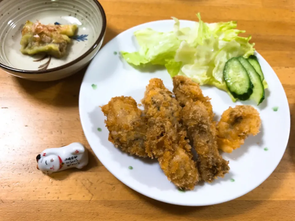 Snapdishの料理写真:夕飯🎵カキフライ🎵|kiyominさん